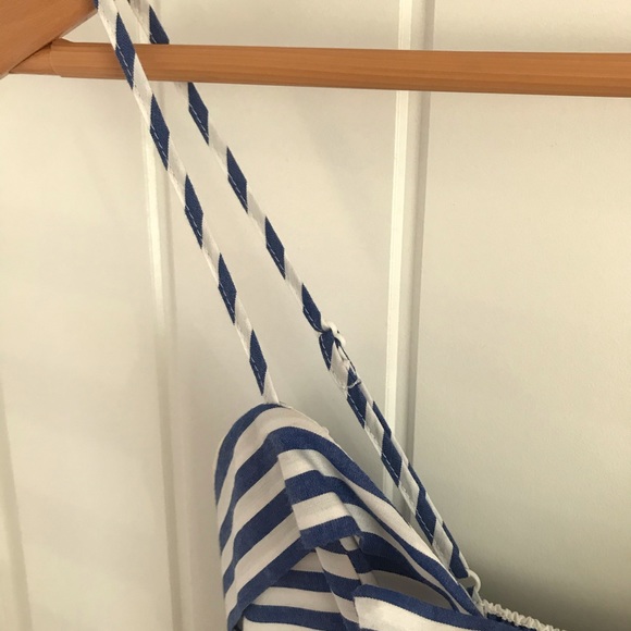 Rampage Striped Tie Front Nautical Button Dress - Picture 6 of 7